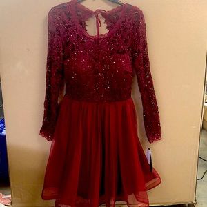 NWT Special Occasion Sequin Ruby Red Party Dress